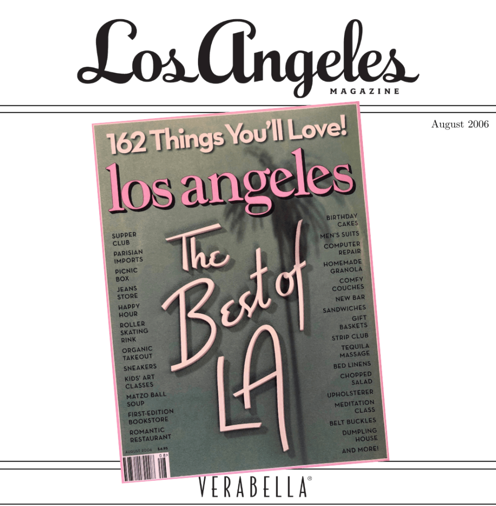 Verabella named Best Facial in LA by Los Angeles magazine